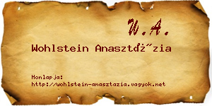 Wohlstein Anasztázia névjegykártya